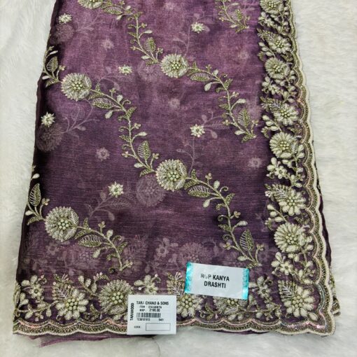 Tarahood Wedding Wear Organza Zari Work Saree - Image 8