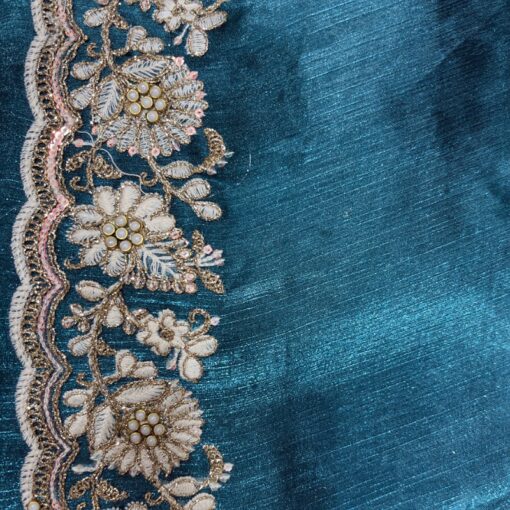 Tarahood Wedding Wear Organza Zari Work Saree - Image 4