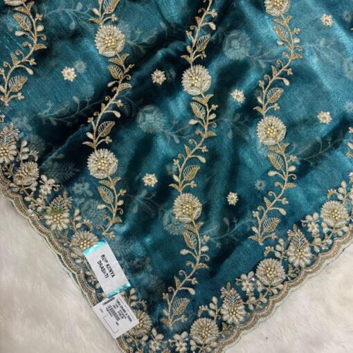 Tarahood Wedding Wear Organza Zari Work Saree - Image 2