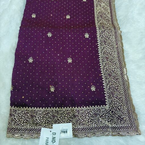 Tarahood Vichitra Silk Party Wear Saree - Image 8