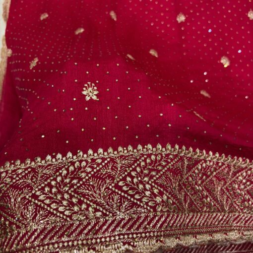Tarahood Vichitra Silk Party Wear Saree - Image 4