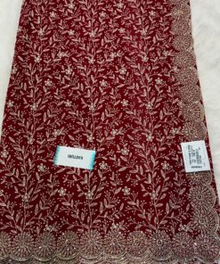 Tarahood Heavy Embroidery Work Satin Chiffon Saree