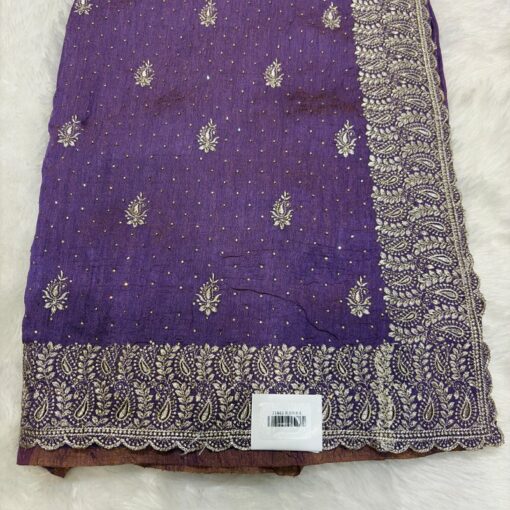 Tarahood Women Embroidered Party Wear Saree - Image 7