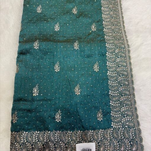 Tarahood Women Embroidered Party Wear Saree - Image 6