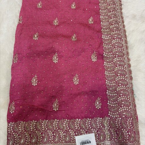Tarahood Women Embroidered Party Wear Saree - Image 5