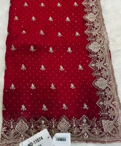 Tarahood Women Embroidered Party Wear Saree