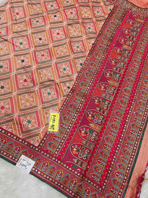 Tarahood Pure Katan Silk Banarasi Patola Saree - Image 9