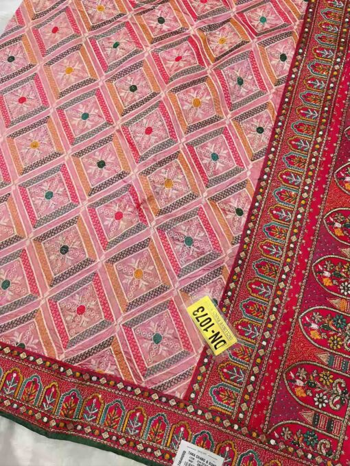 Tarahood Pure Katan Silk Banarasi Patola Saree - Image 10