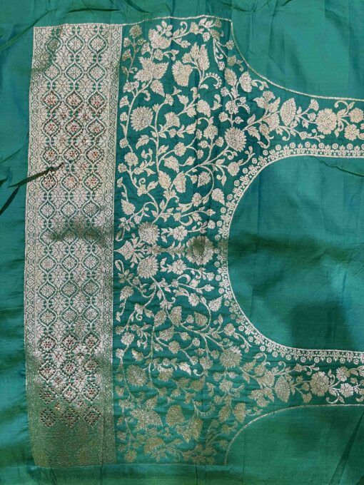 Tarahood Woven Design Jerken Swarovski Pure Silk Kanjeevaram Saree - Image 6