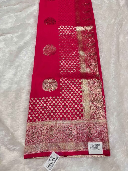 Tarahood Georgette Silk Saree with Contrast Pallu - Image 8
