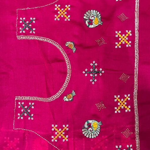 Ethnic Traditional Shubhlabh Soft Silk Emroidery Saree - Image 8