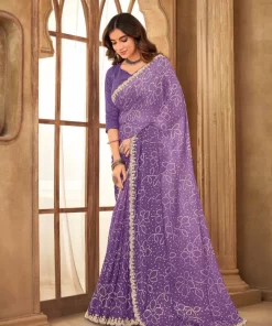 Subhash Shankari-6 Sb-41457 Mauve Chiffon Saree