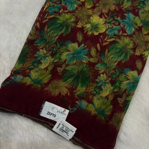 Tarahood Flower Printed Saree Daliy And Occasional wear - Image 2