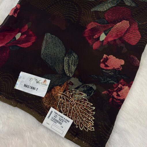 Tarahood Ethnic Grace Rust Print Saree