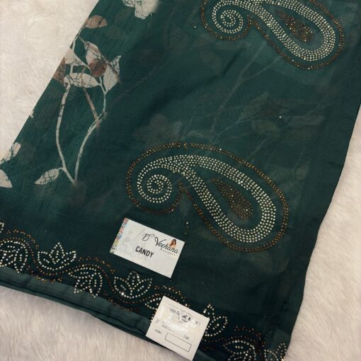 Tarahood Midnight Elegance Paisley Stone Work Daliy Wear saree
