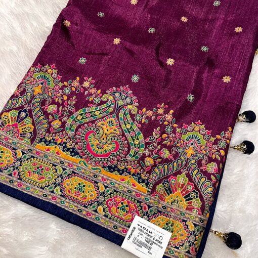 Tarahood Kreshva Sugandha Weaved Royal Silk Saree - Image 16