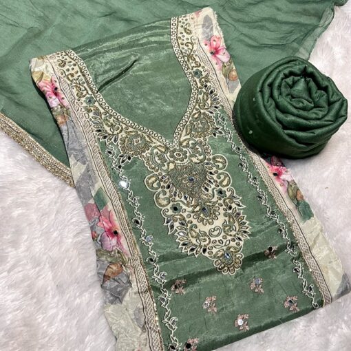 Tarahood Designer And Mirro Work Party Wear Cotton Suit - Image 7
