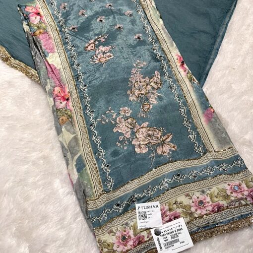 Tarahood Designer And Mirro Work Party Wear Cotton Suit - Image 6
