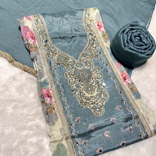 Tarahood Designer And Mirro Work Party Wear Cotton Suit - Image 5