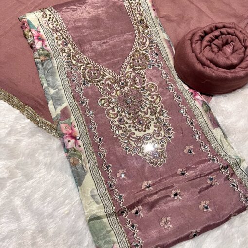 Tarahood Designer And Mirro Work Party Wear Cotton Suit - Image 3