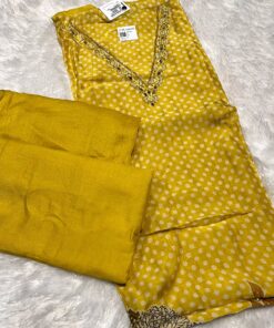 Tarahood Printed and Hand Work Party Wear Cotton Suit