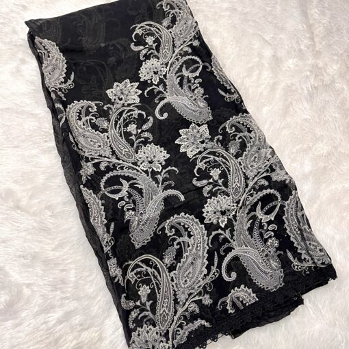 Tarahood Royal Black Embellshed Party Wear Suit - Image 2