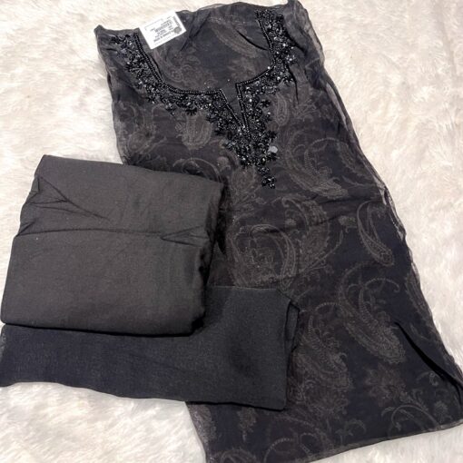 Tarahood Royal Black Embellshed Party Wear Suit