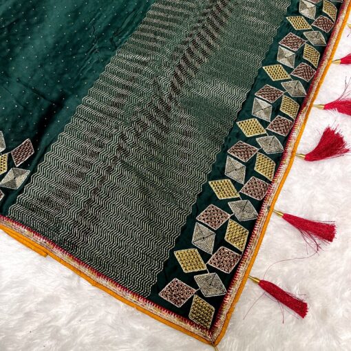 Tarahood Designer Satin Crepe  Saree and Occasional Wear - Image 10