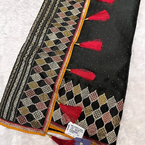 Tarahood Designer Satin Crepe  Saree and Occasional Wear - Image 2