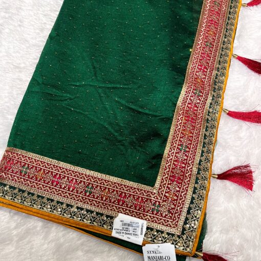 Tarahood Vichitra Silk Party Wear Saree - Image 7