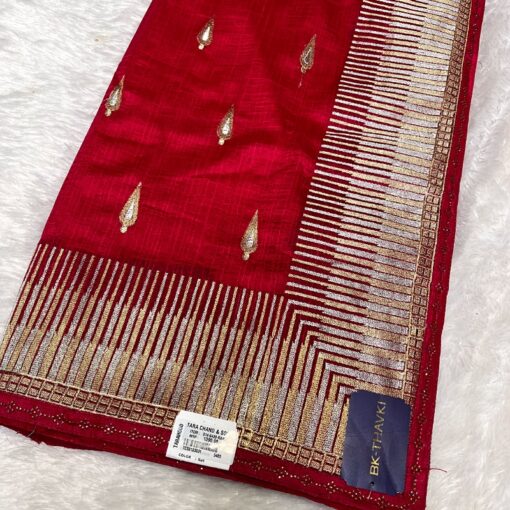 Tarahood Vichitra Silk Party Wear Saree