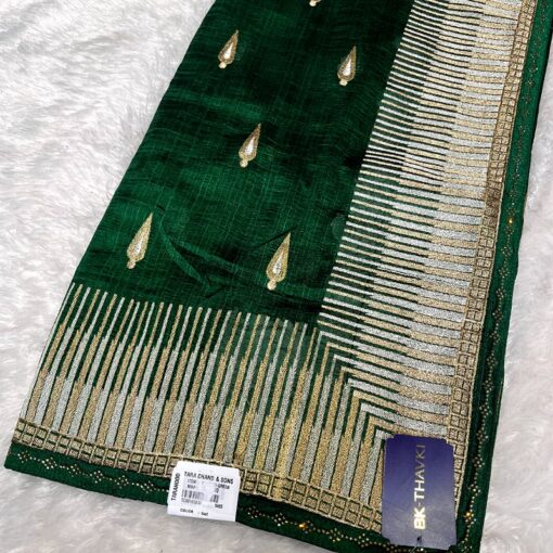 Tarahood Vichitra Silk Party Wear Saree - Image 5