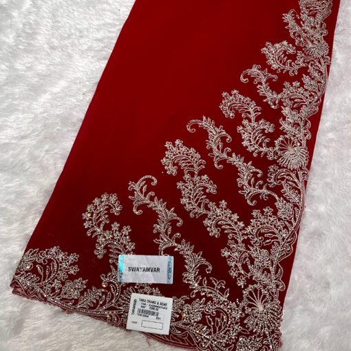 Tarahood Georgette Party Wear with Contrast Pallu Saree - Image 7