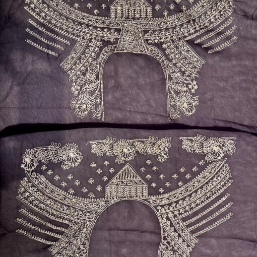 Tarahood Georgette Party Wear with Contrast Pallu Saree - Image 3