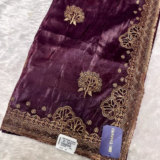 Crush Designer Hand work and Party Wear Saree