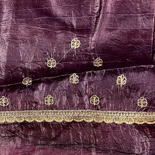 Crush Designer Hand work and Party Wear Saree - Image 4
