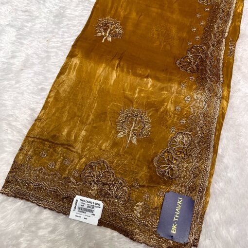 Crush Designer Hand work and Party Wear Saree - Image 5