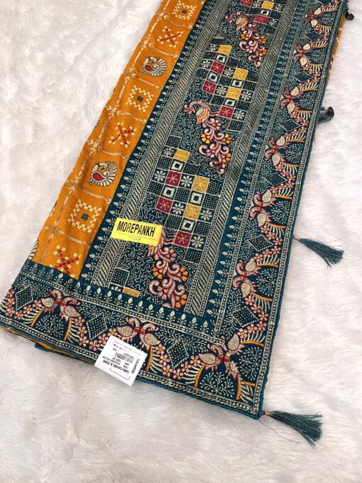 Royal Rajwadi Bandhani Saree by Tarahood – Handcrafted Heritage Wear - Image 9