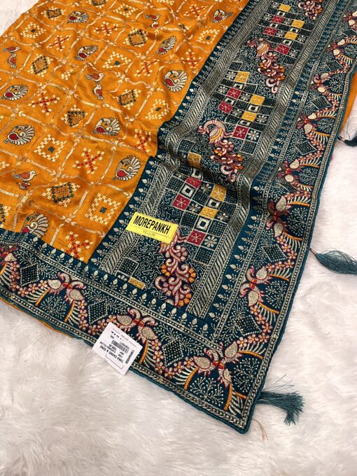Royal Rajwadi Bandhani Saree by Tarahood – Handcrafted Heritage Wear - Image 10