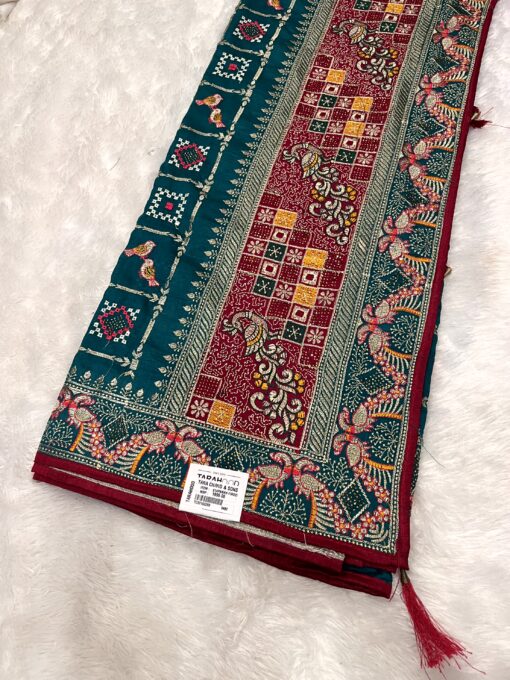 Royal Rajwadi Bandhani Saree by Tarahood – Handcrafted Heritage Wear - Image 13