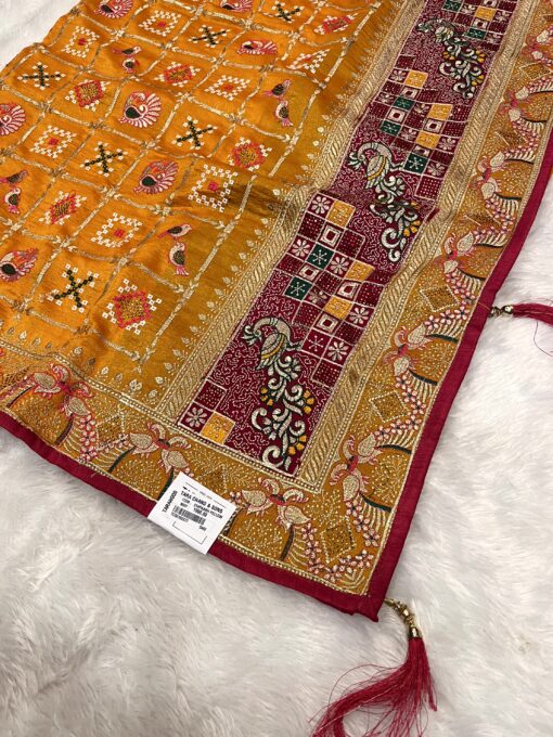 Royal Rajwadi Bandhani Saree by Tarahood – Handcrafted Heritage Wear - Image 18
