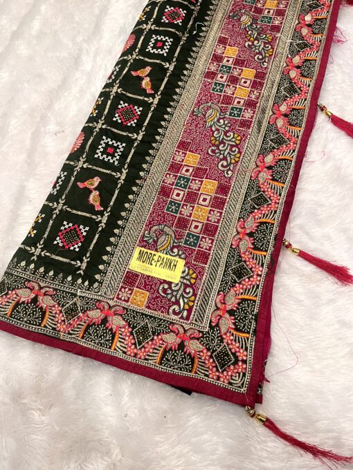 Royal Rajwadi Bandhani Saree by Tarahood – Handcrafted Heritage Wear - Image 29