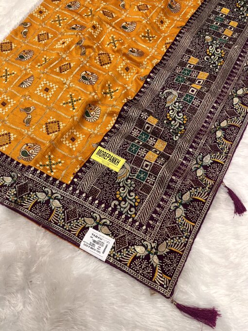 Royal Rajwadi Bandhani Saree by Tarahood – Handcrafted Heritage Wear - Image 32