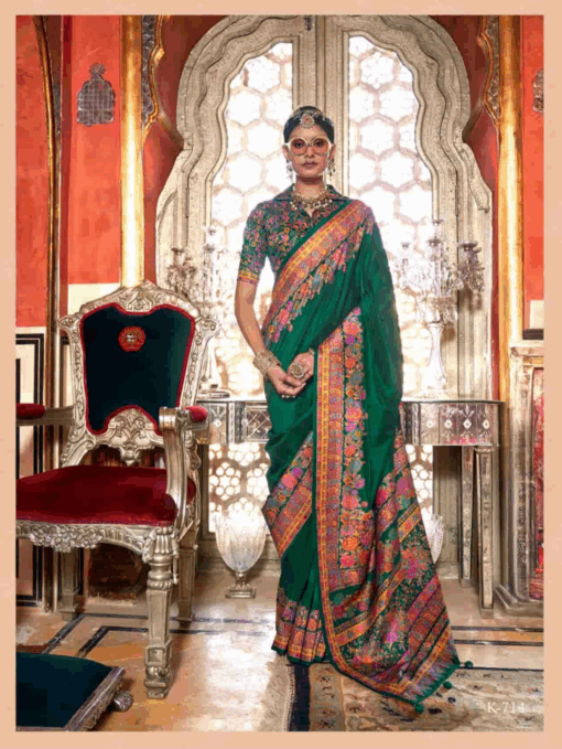 Tarahood Kreshva Padamaja Weaved Royal Silk Saree - Image 4