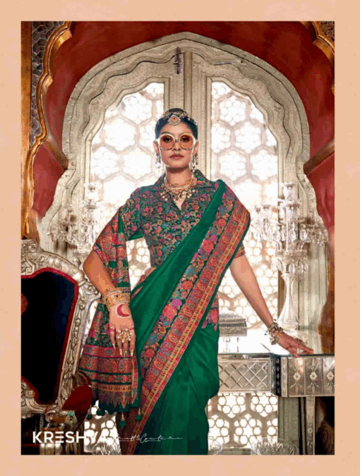Tarahood Kreshva Padamaja Weaved Royal Silk Saree - Image 5