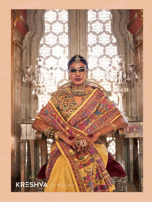 Tarahood Kreshva Padamaja Weaved Royal Silk Saree - Image 7
