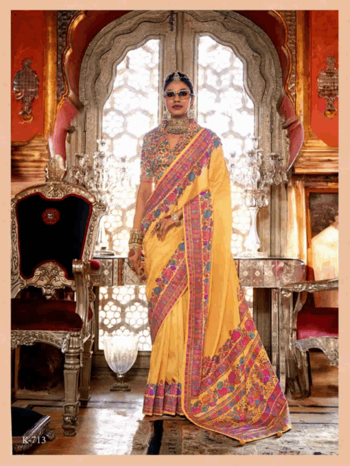 Tarahood Kreshva Padamaja Weaved Royal Silk Saree - Image 8