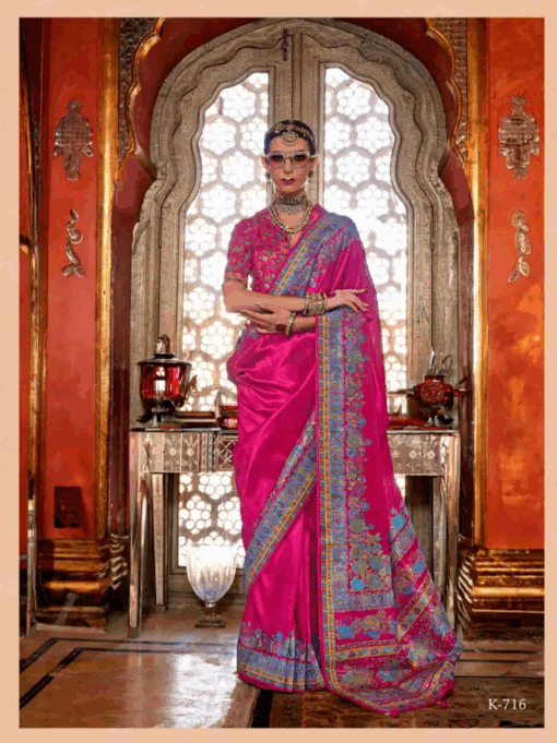 Tarahood Kreshva Padamaja Weaved Royal Silk Saree - Image 10