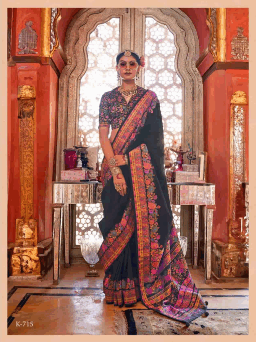 Tarahood Kreshva Padamaja Weaved Royal Silk Saree - Image 13