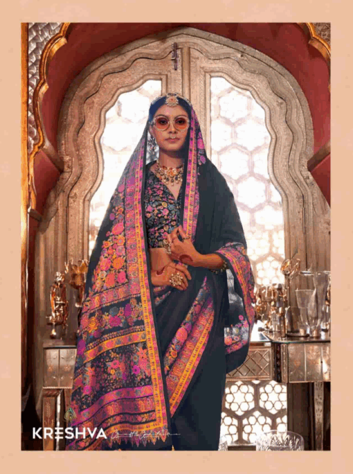 Tarahood Kreshva Padamaja Weaved Royal Silk Saree - Image 14